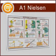 Багетная настенная рамка «Nielsen» А1 формата, альбомная, матовое серебро